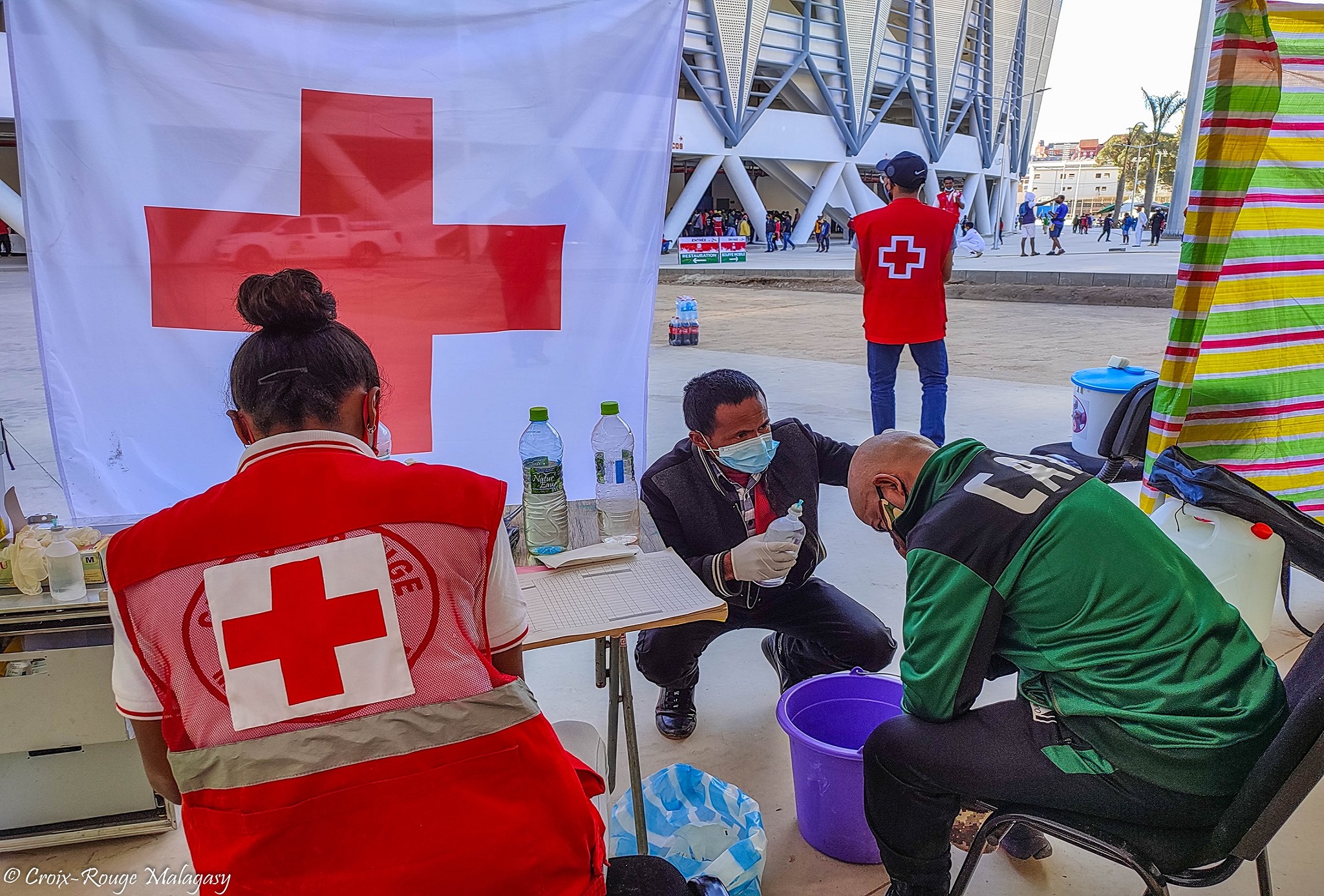 couverture sanitaire au Stade de Barea